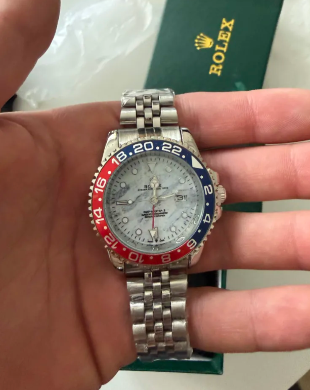 Rolex watch (Melsvas/raudonas)