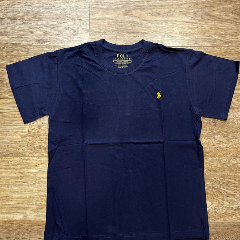 Ralph Lauren polo tshirt (MĖLYNA/GELTONAS LOGOTIPAS)