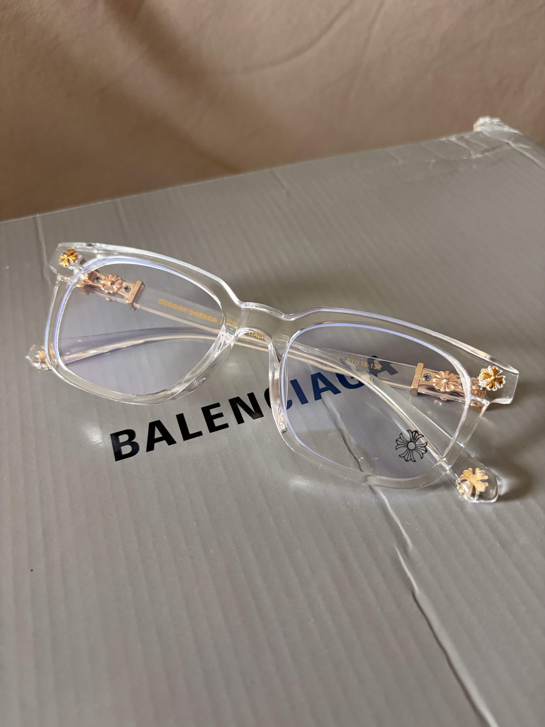 Chrome Hearts Glasses (Permatomi/Auksiniai)