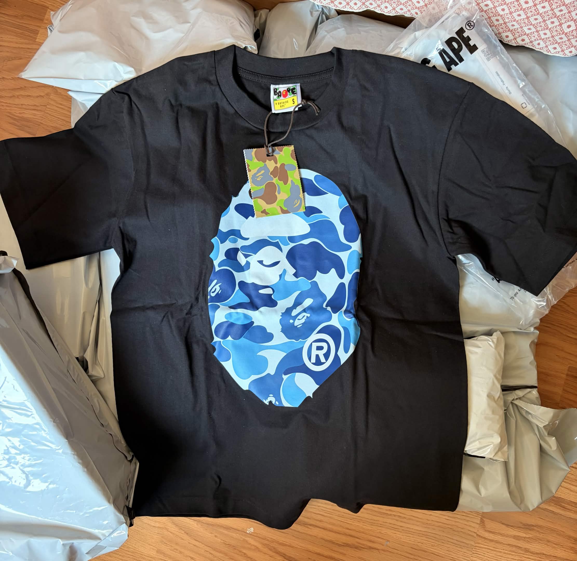 Bape marškinėliai (Mėlynas print'as)