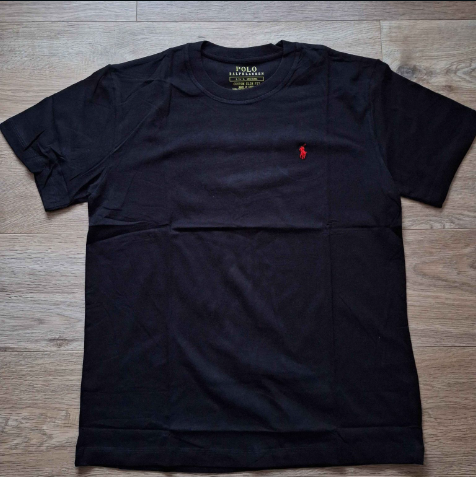 Ralph Lauren polo tshirt (Black, red logo)